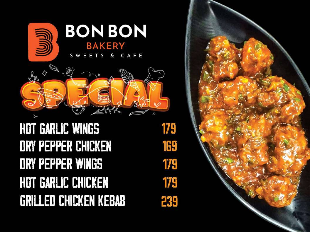 Bon Bon Bakery menu