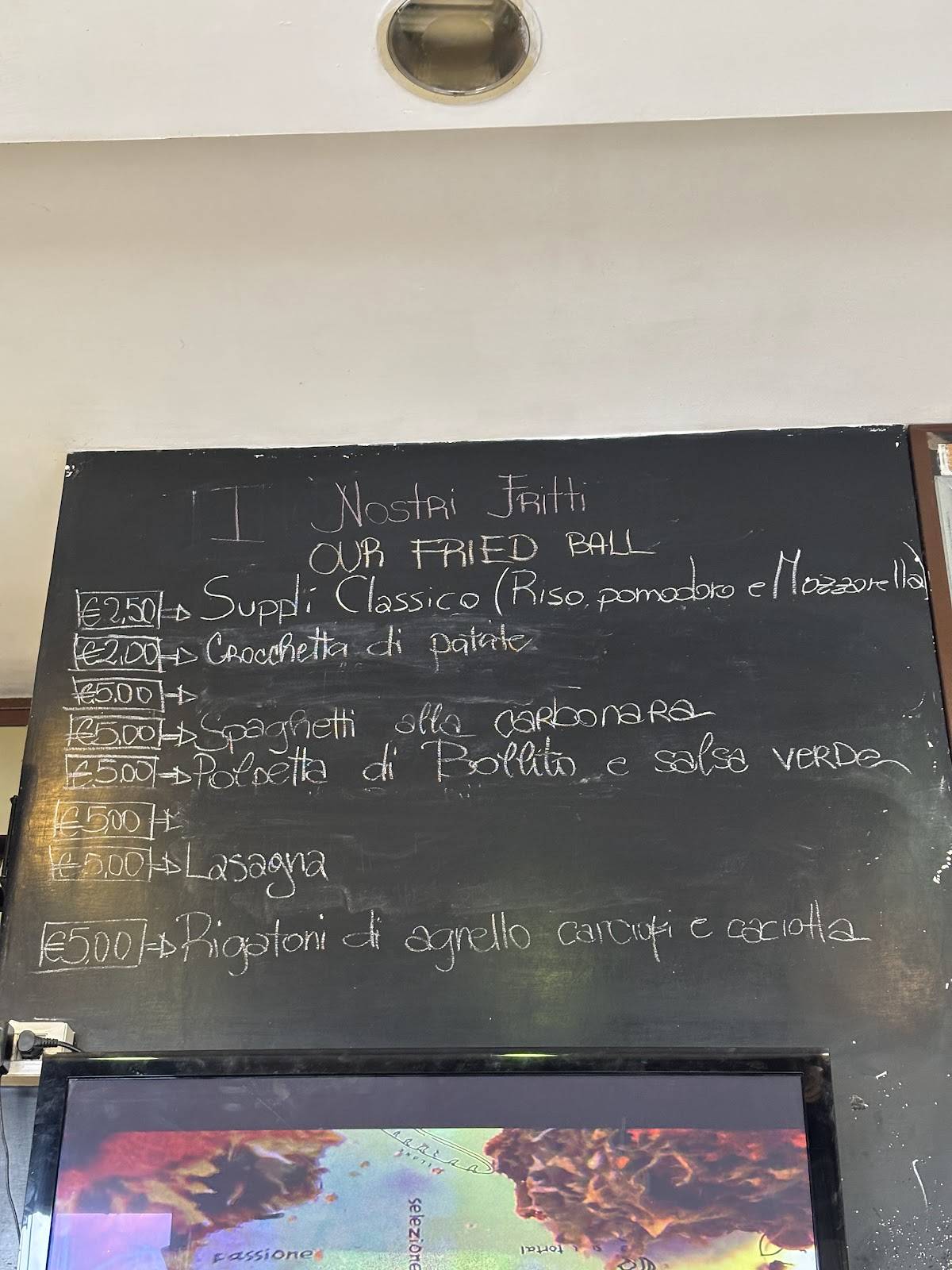 Menu di Bonci Pizzarium 