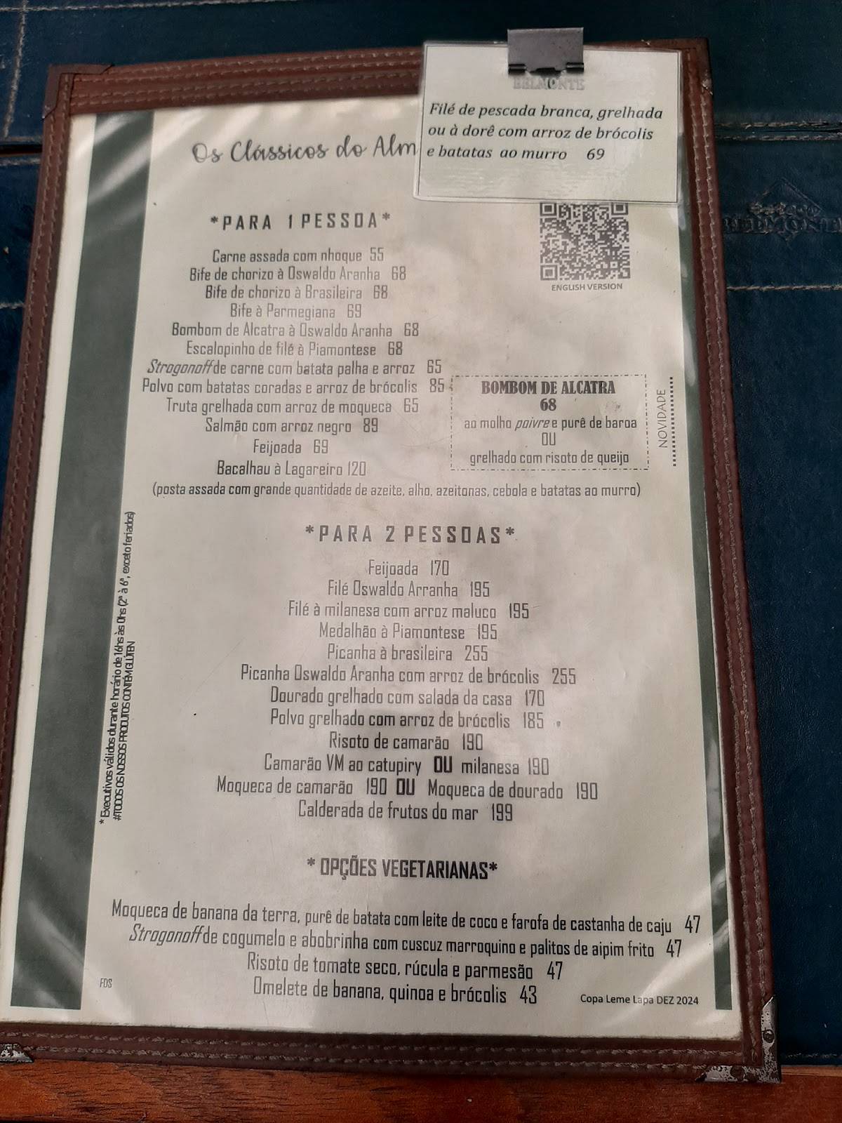 Boteco Belmonte cardápio