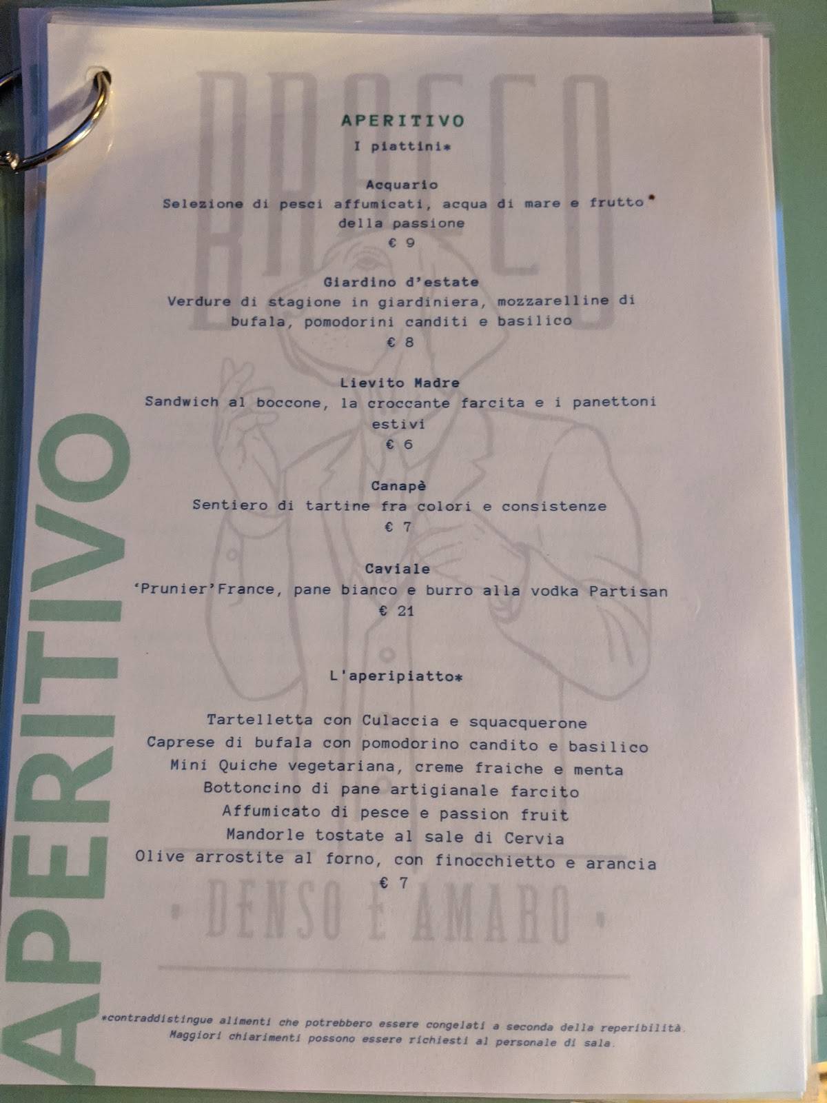 Menu di Bracco Bistrot 
