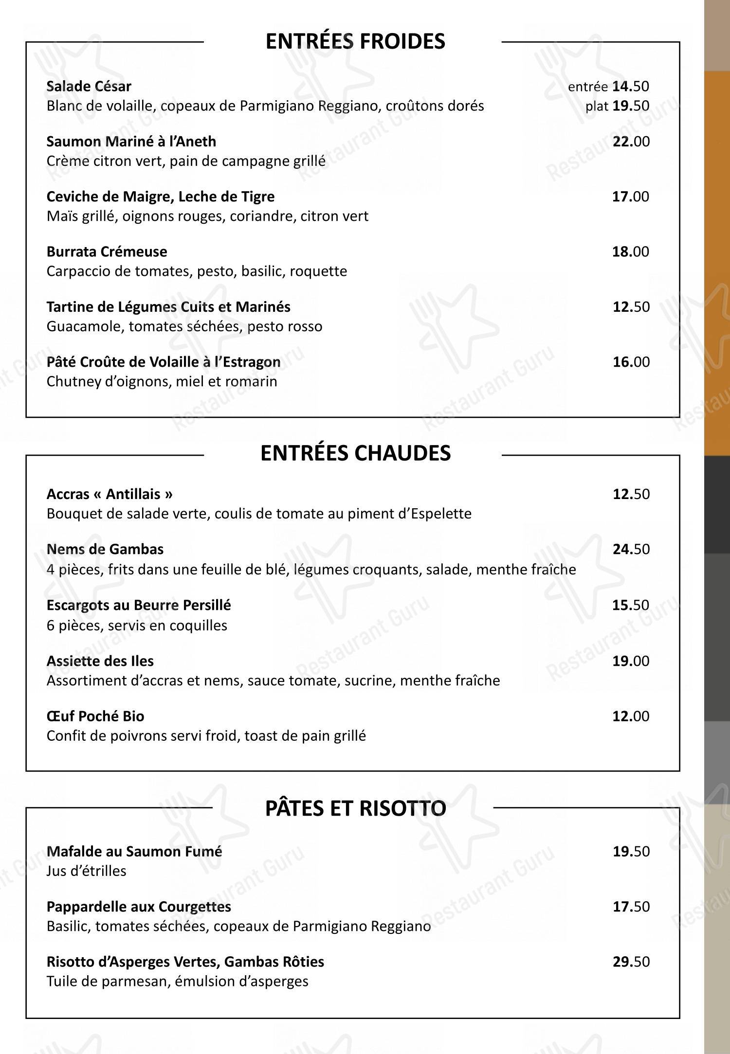 Menu pour Brasserie L'Ouest - Bocuse - Крафт меню
