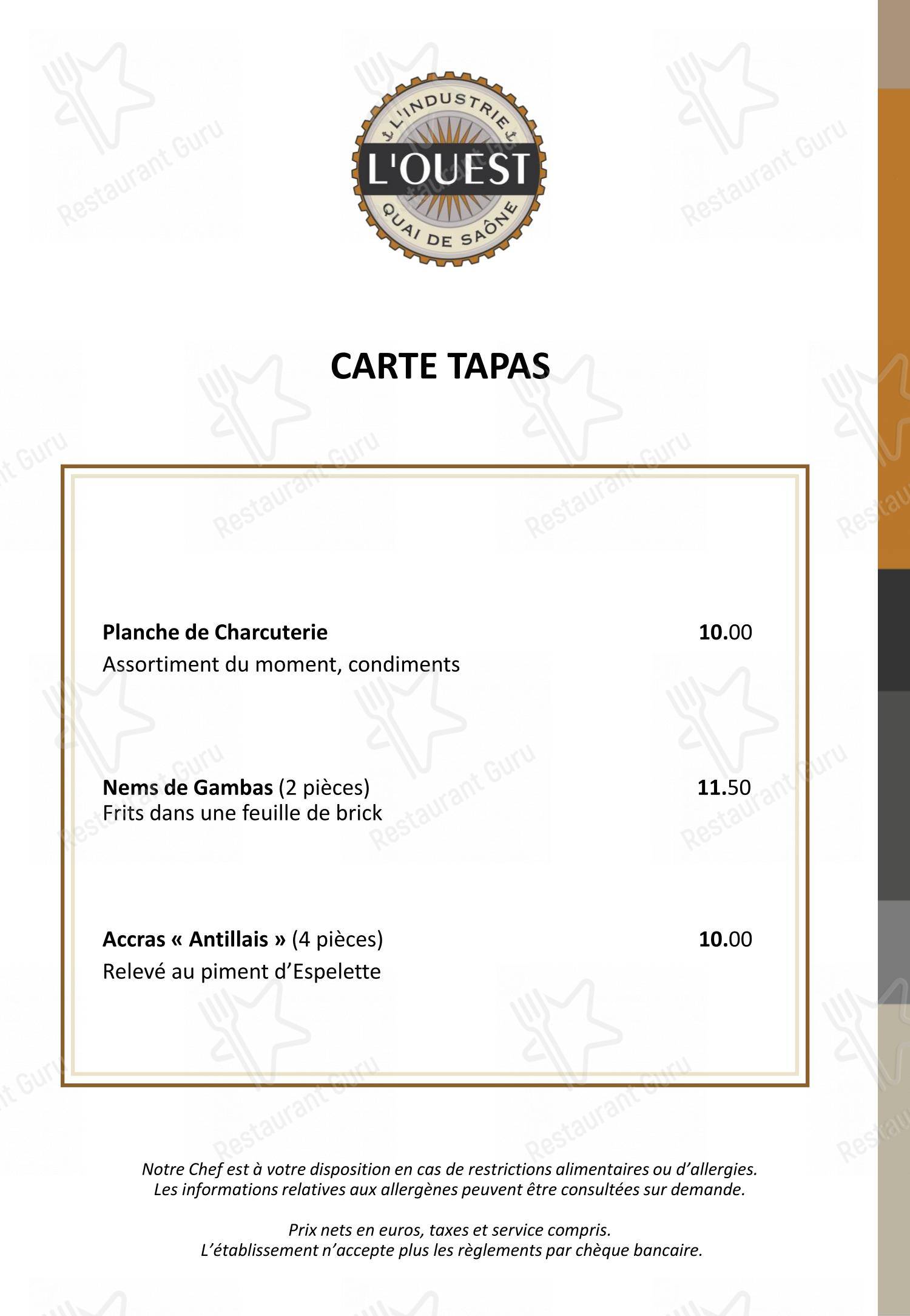 Коктейльная карта pour Brasserie L'Ouest - Bocuse dans Lyon