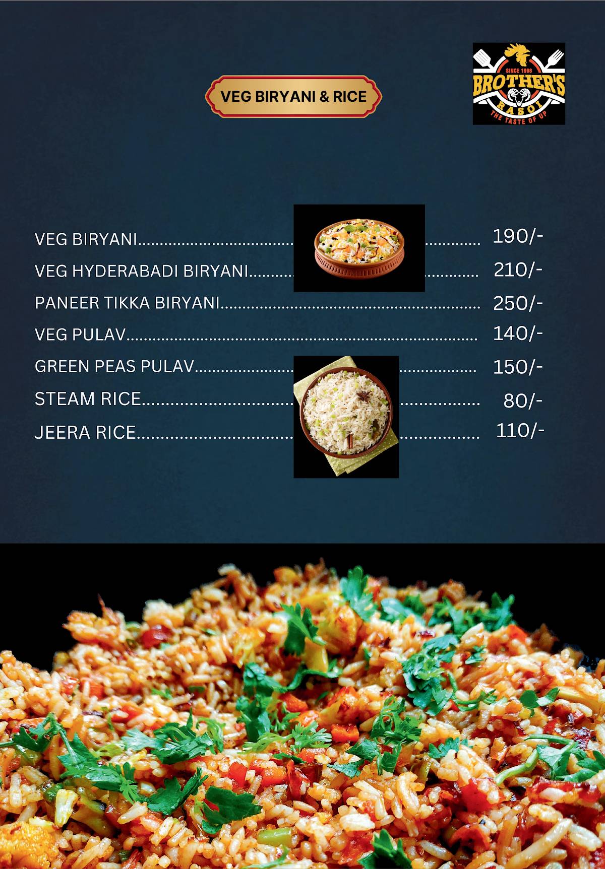 Brother's Rasoi menu