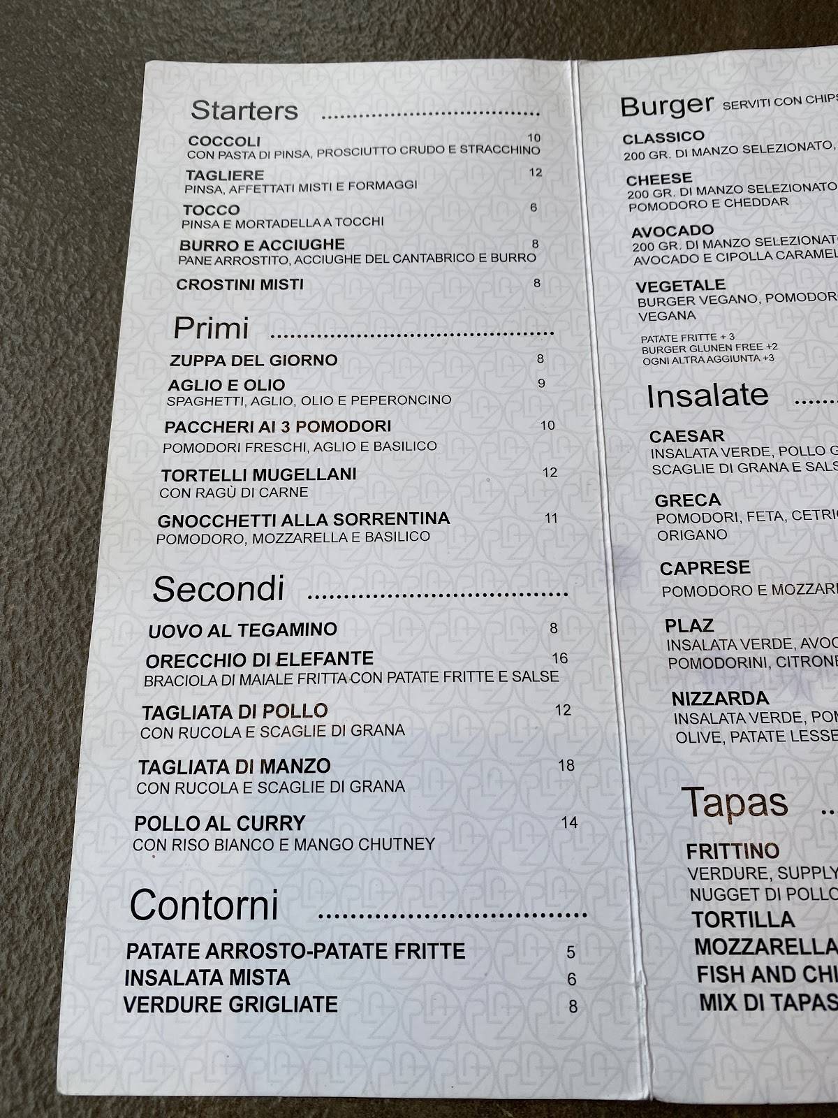 Menu di Brunch Republic Firenze 