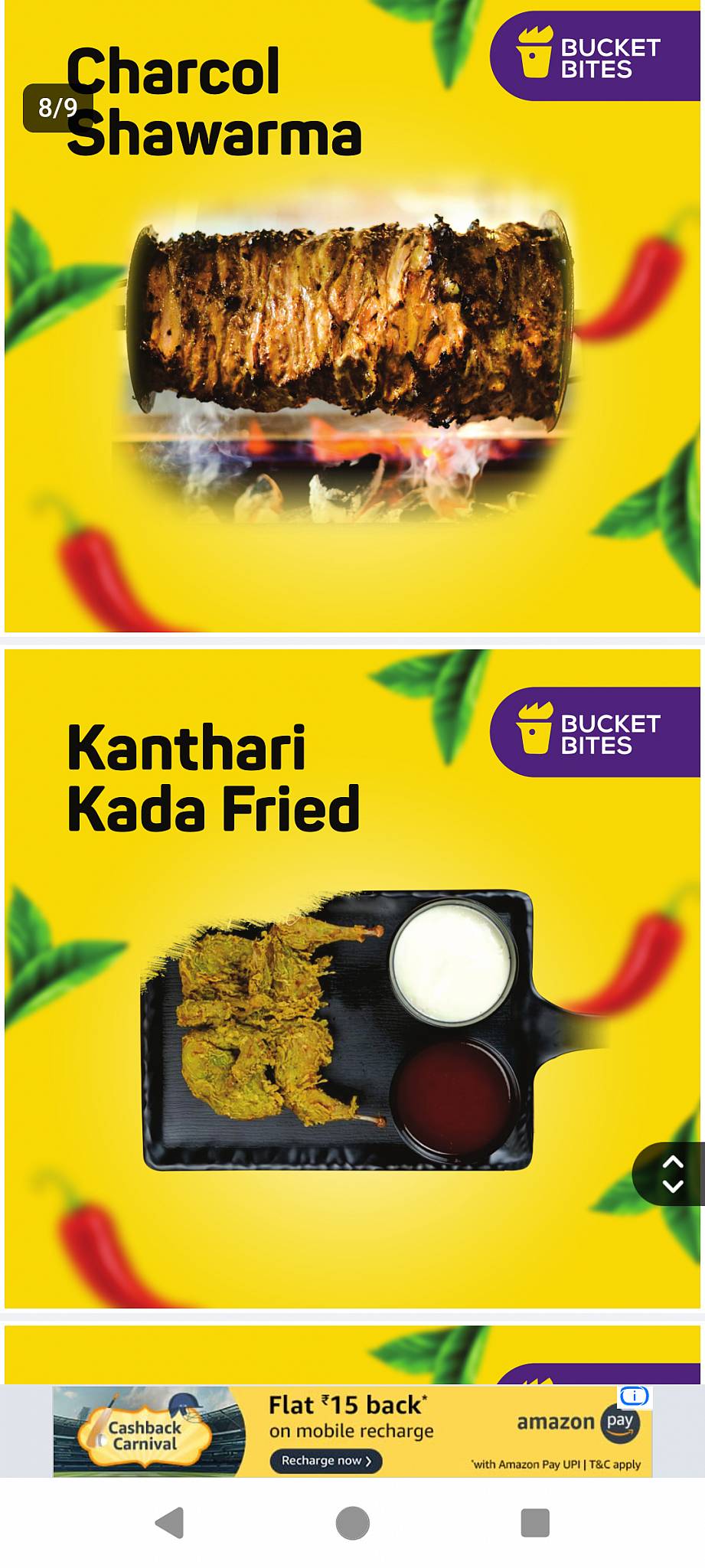 Bucket Bites menu