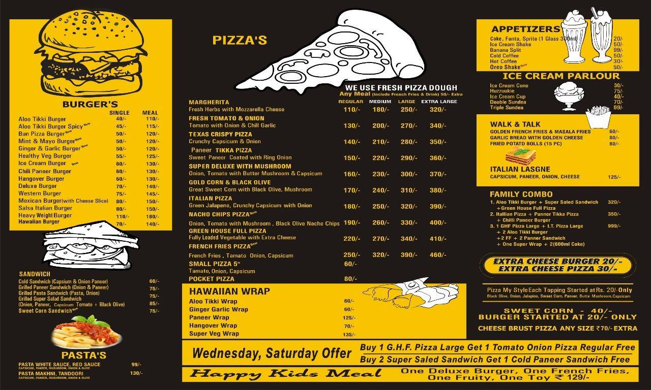 Burger 13 menu