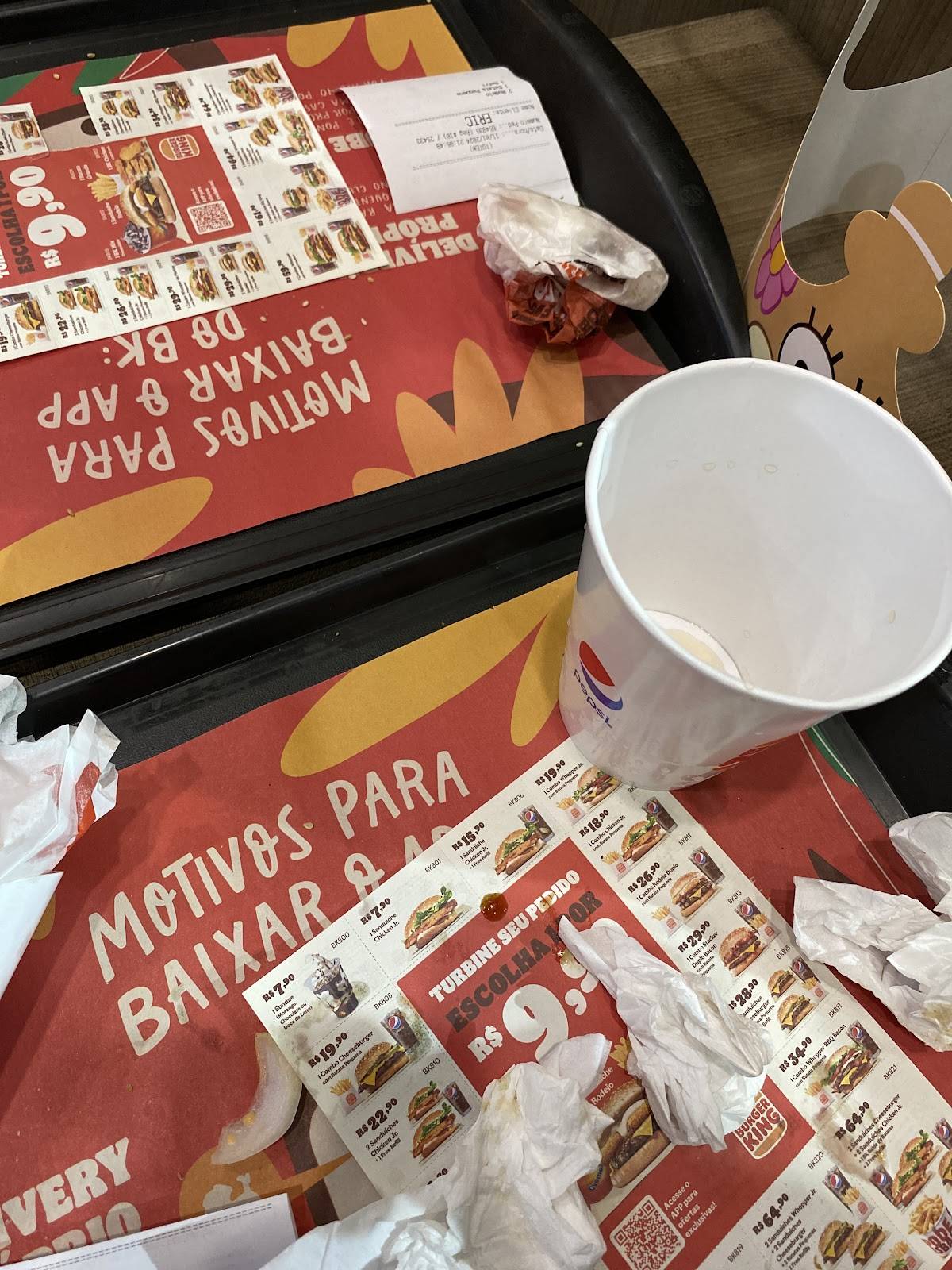 Burger King cardápio