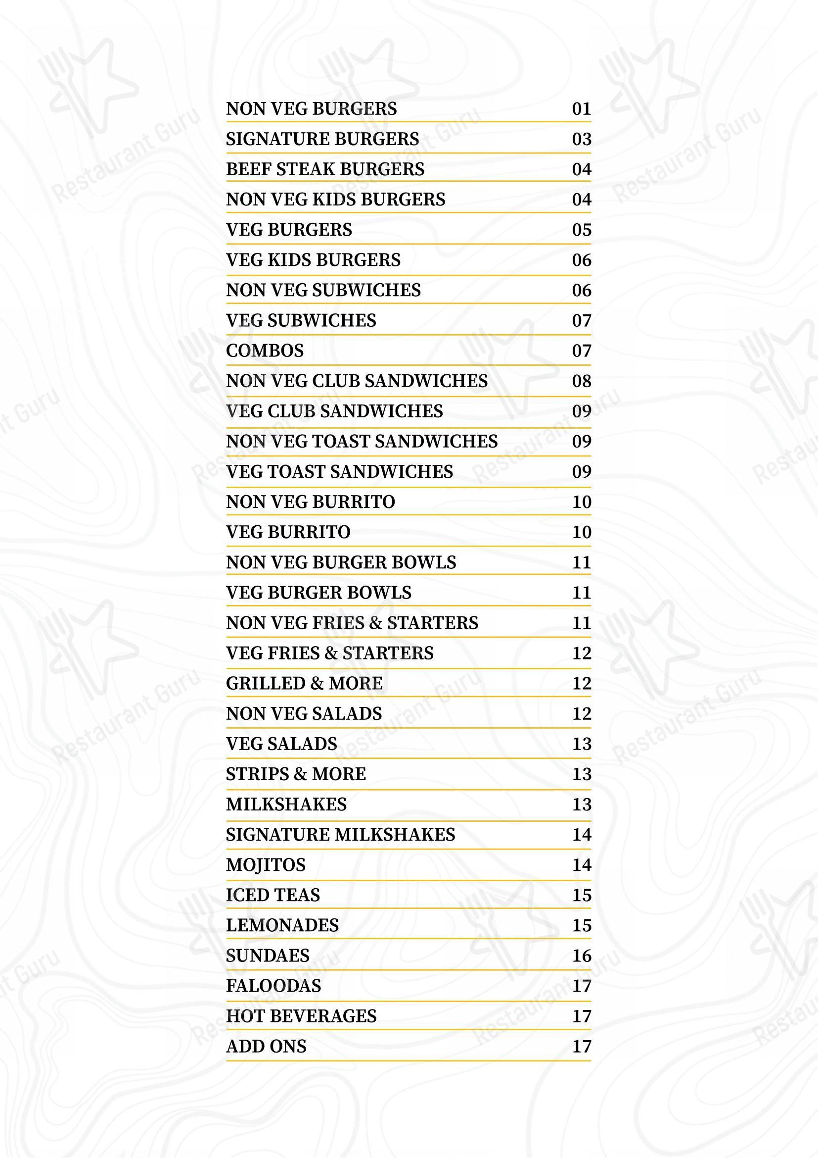 Burger Tree - Menu bar