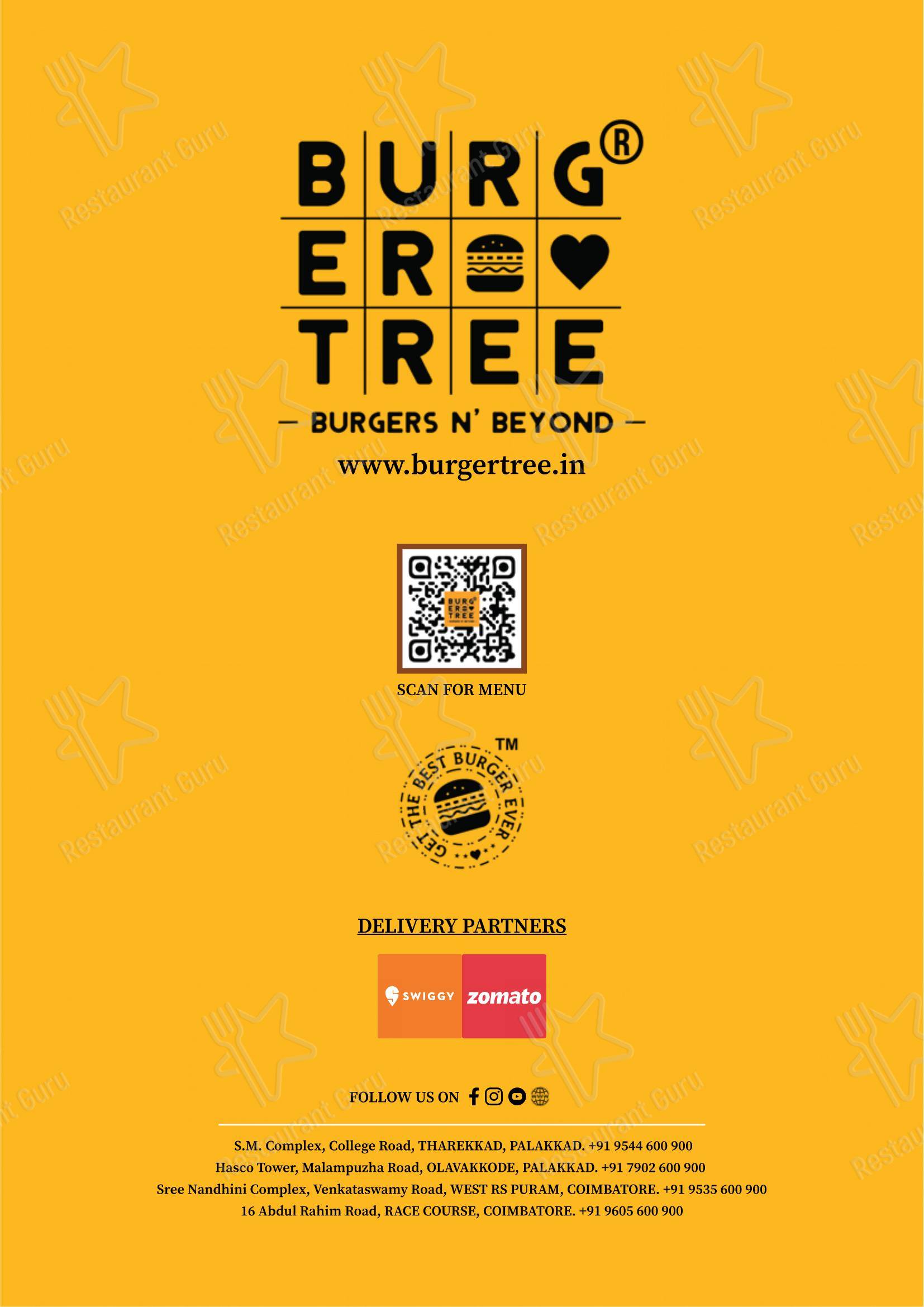 Burger Tree in Coimbatore - 菜单