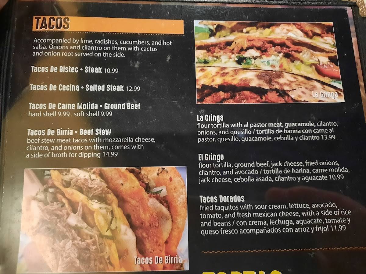 Menu at Burrito loco cantina & grill restaurant, Dickson City