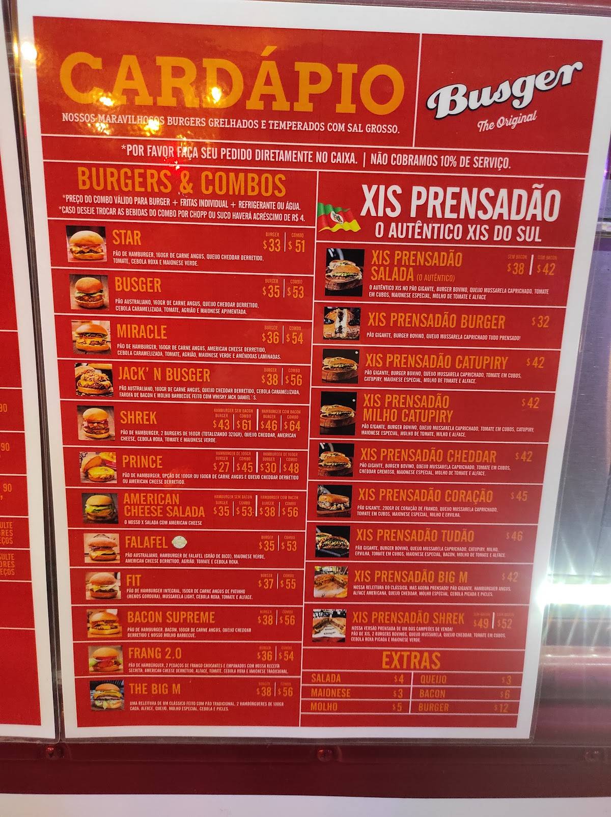 Busger - Campo Belo cardápio