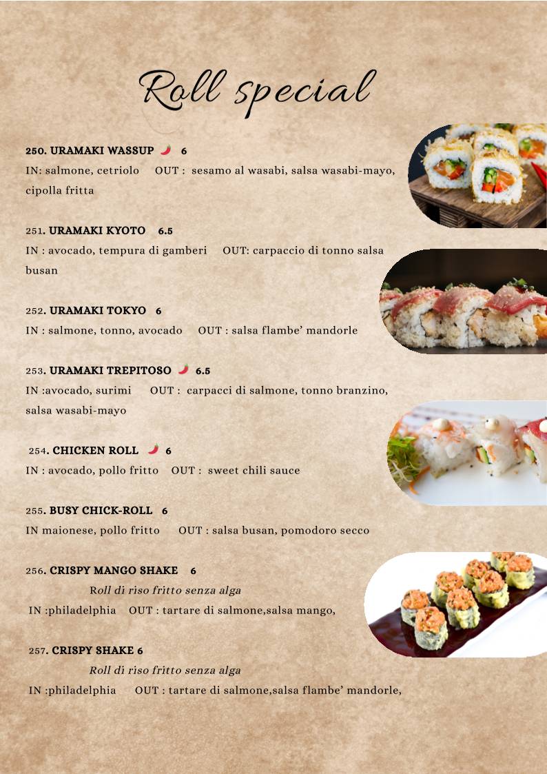 Menu di Butterfly Sushi 