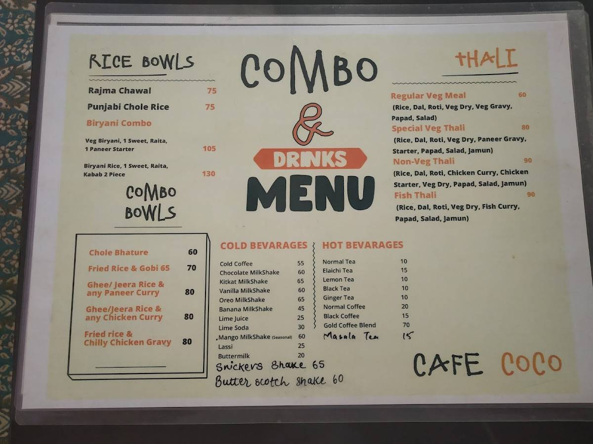 CAFE COCO menu