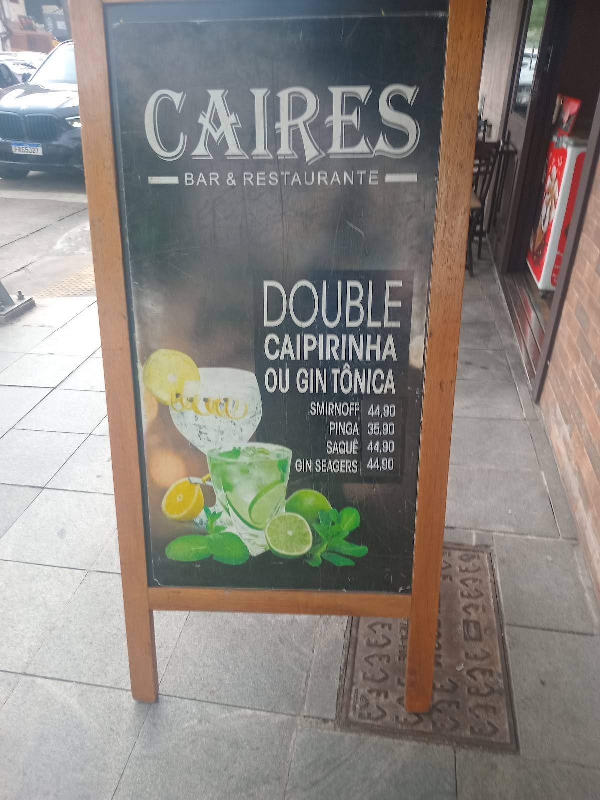 CAIRES Bar e Restaurante de Pinheiros cardápio