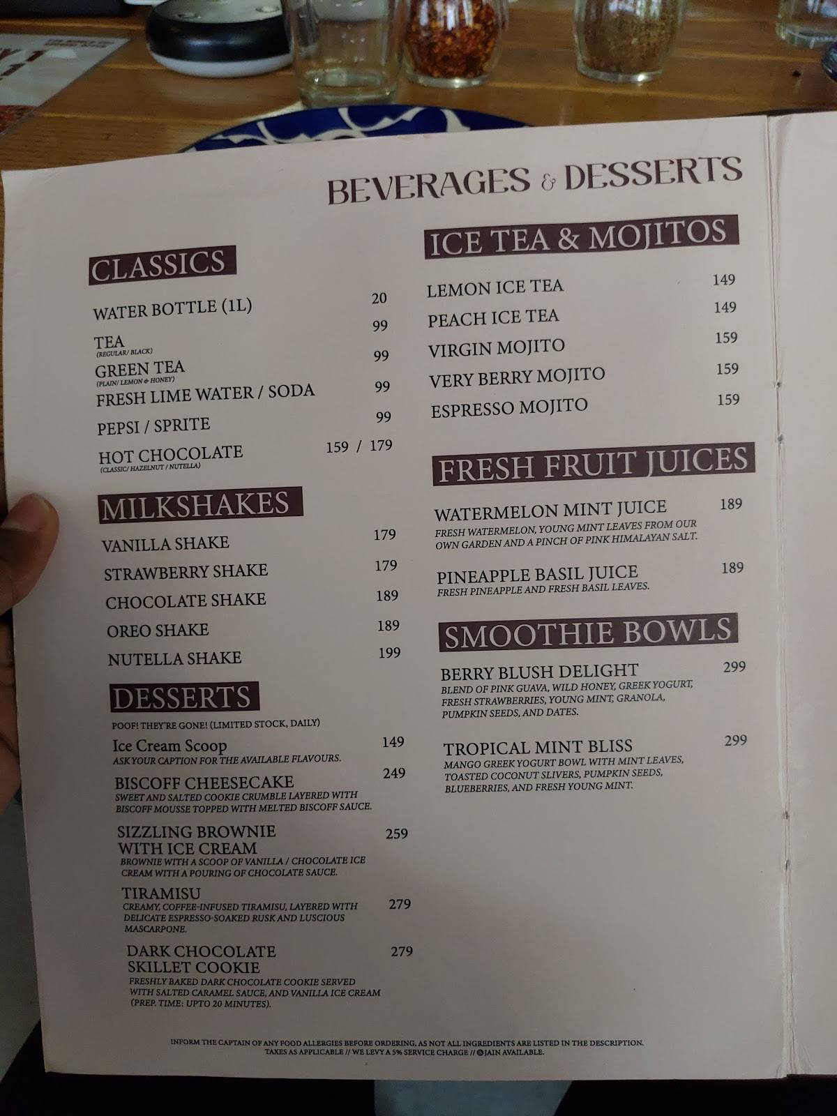 Cafe Brewing Italiana - Veg. Italian Cafe JM Road - Pune All Day Cafe Private Party Space menu