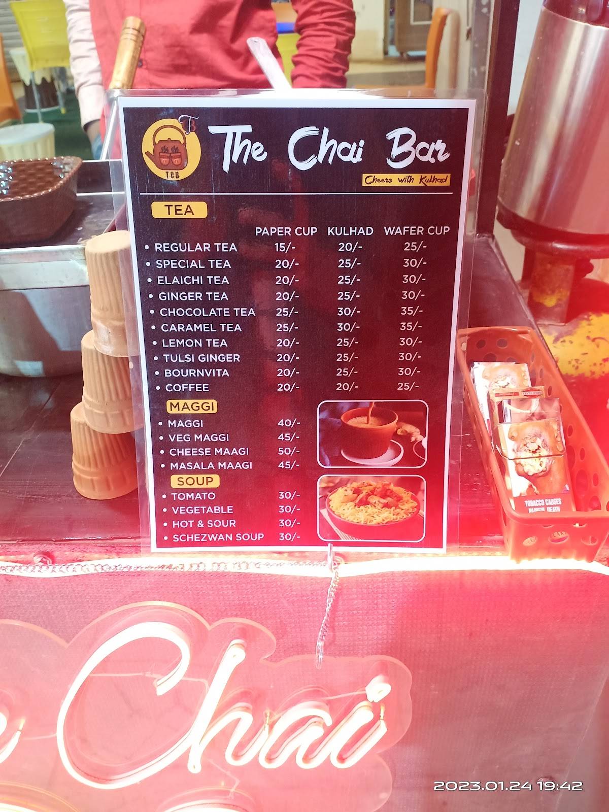 CHAI SUTTA BAR GANDHINAGAR menu