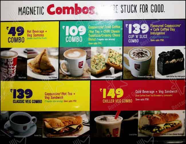 Cafe Coffee Day menu