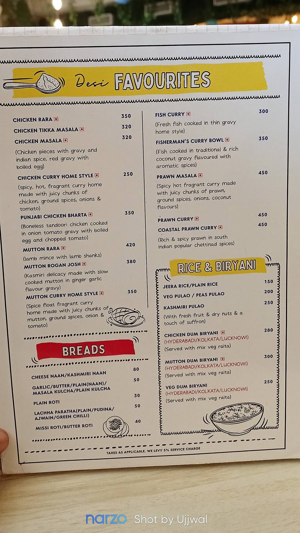 Cafe Yum Yum menu