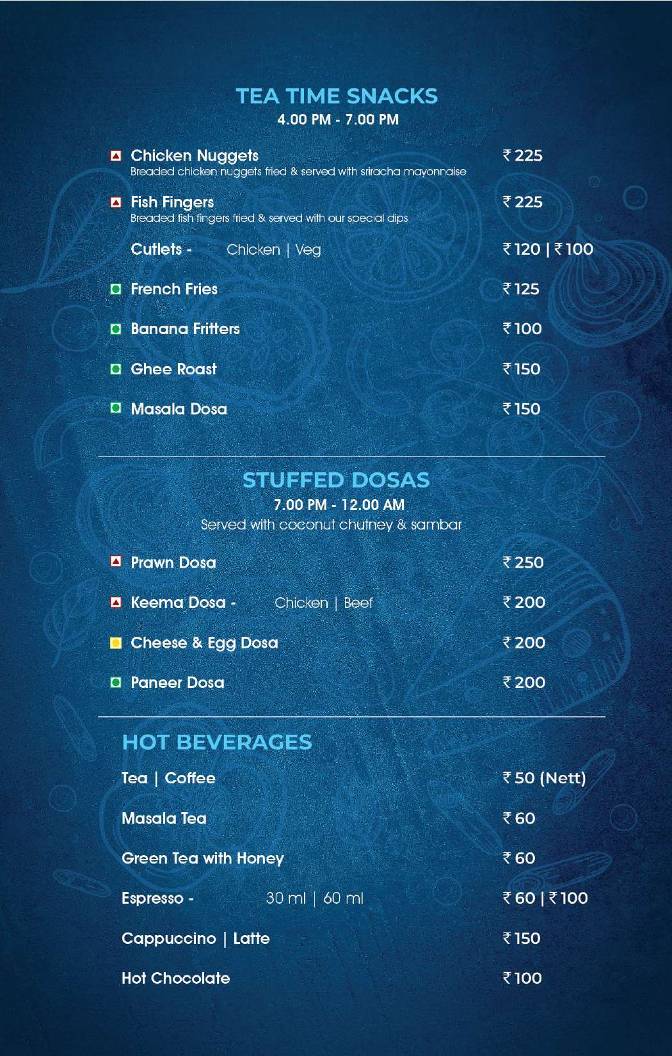 Cafe Canopy MG Road menu