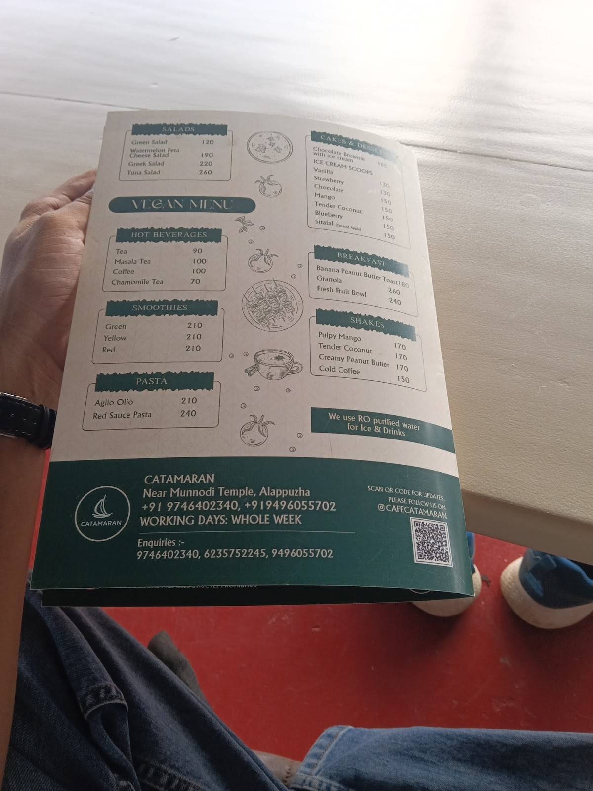 Cafe Catamaran menu