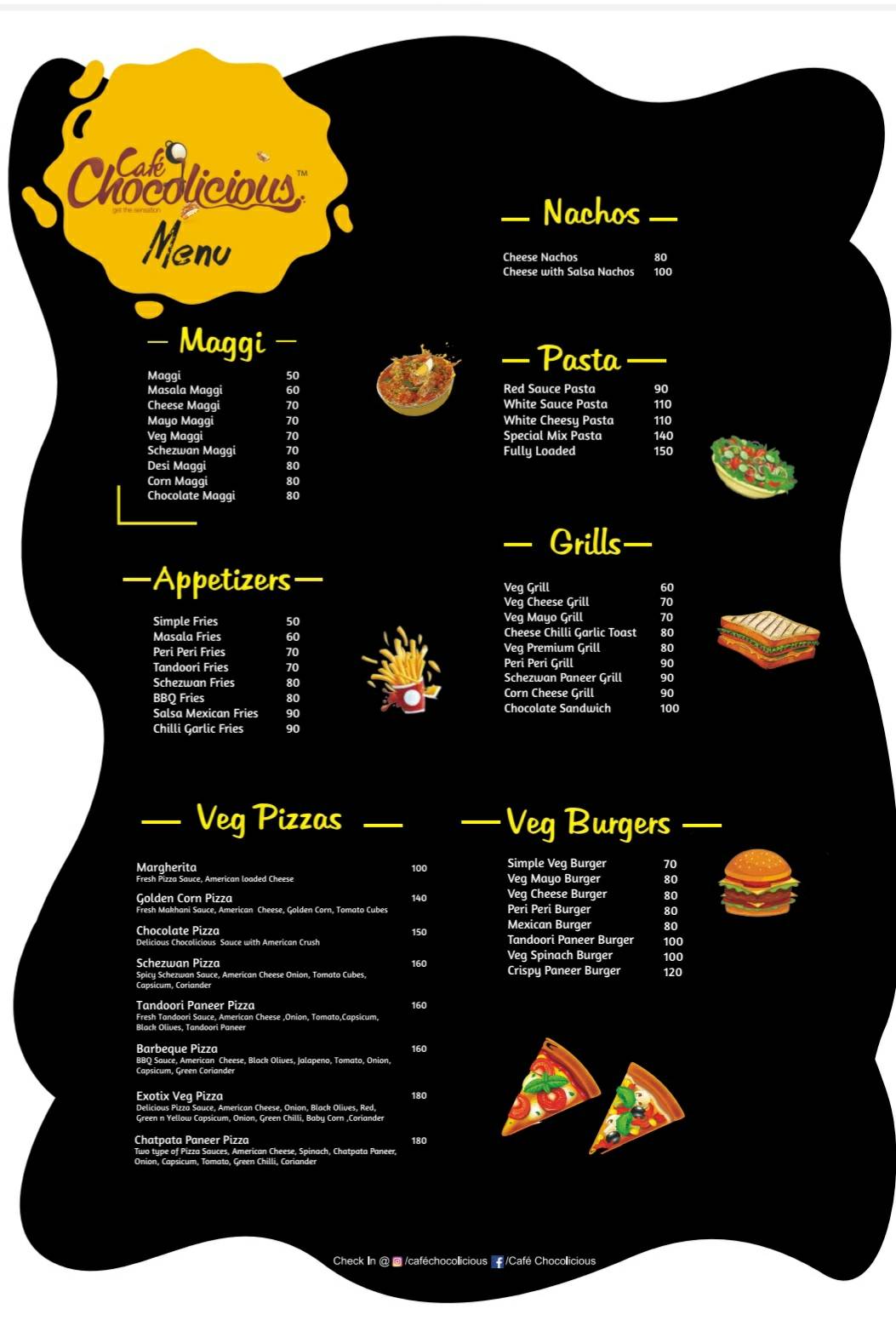 Cafe Chocolicious Chhatarpur menu