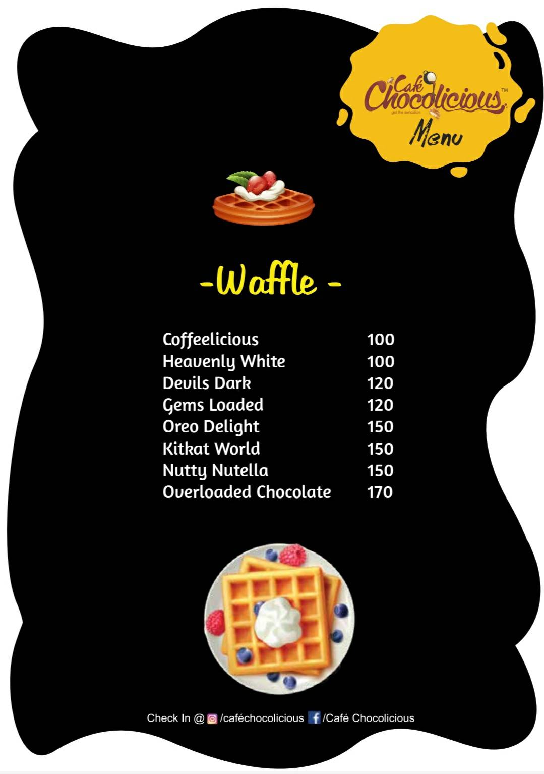 Cafe Chocolicious Chhatarpur menu