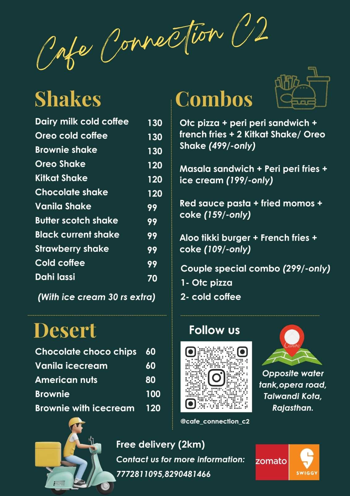Cafe Connection C2 menu