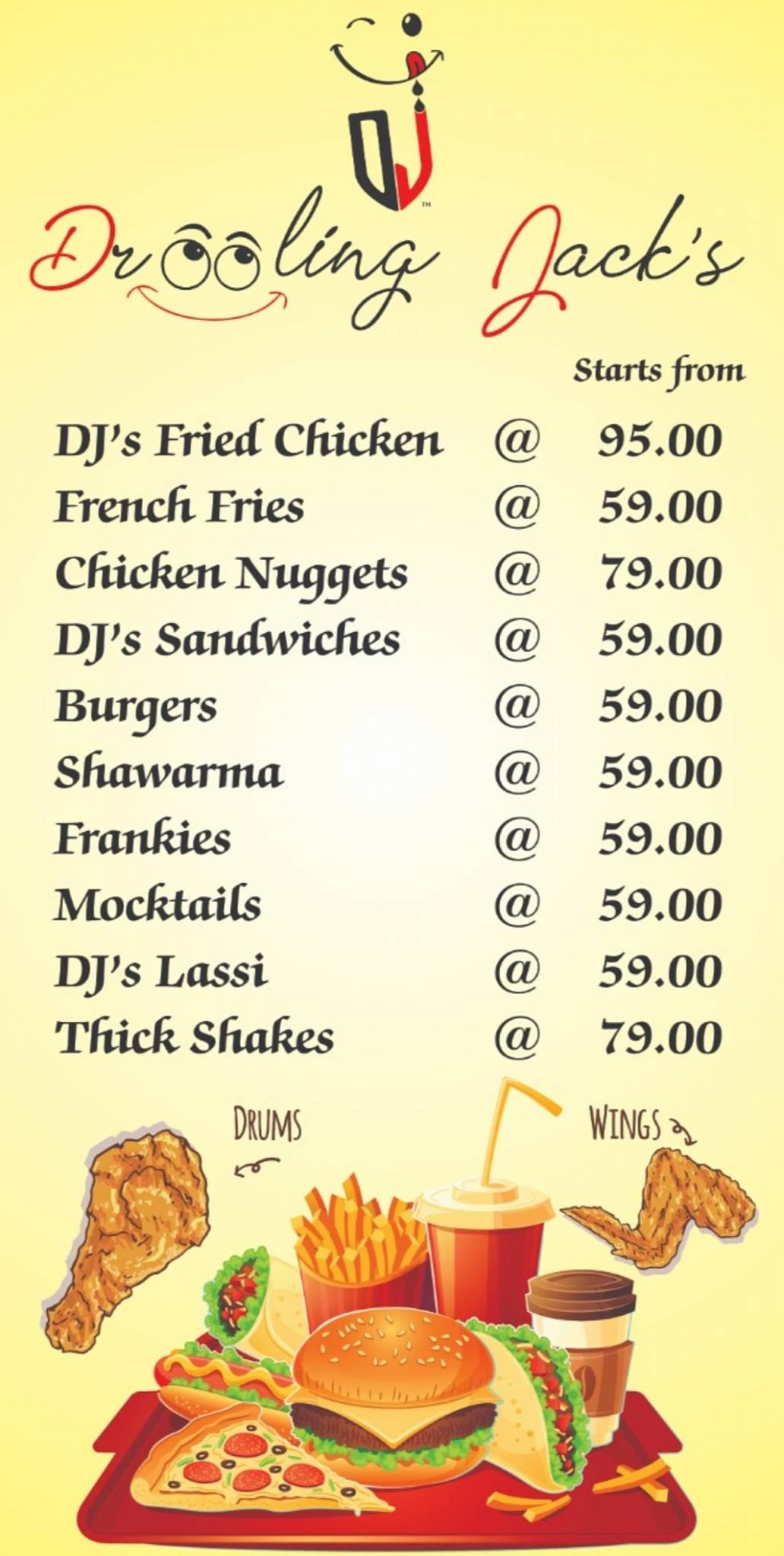 Drooling Jacks menu