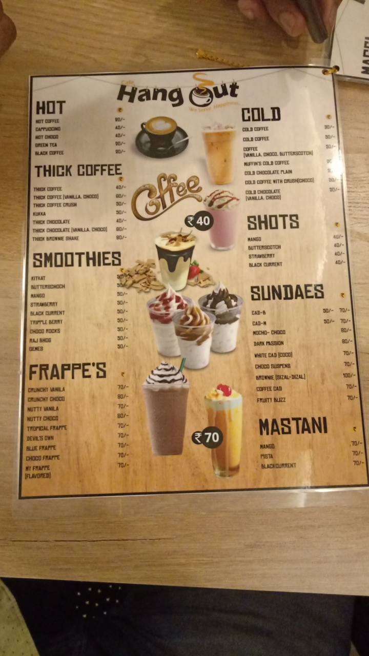 Cafe Hangout menu