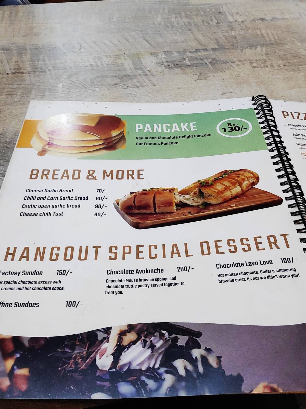 Cafe Hangout menu