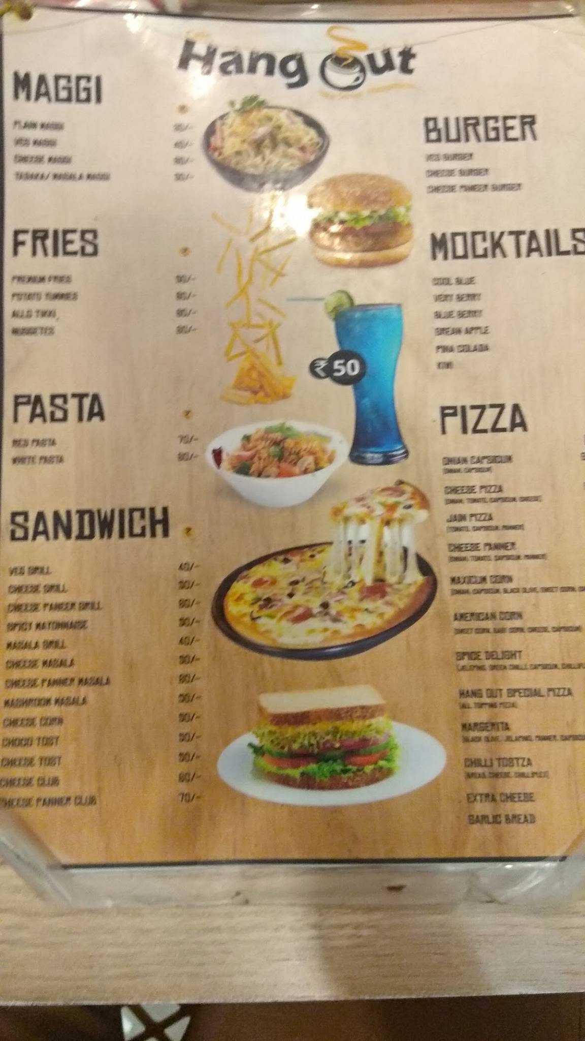 Cafe Hangout menu