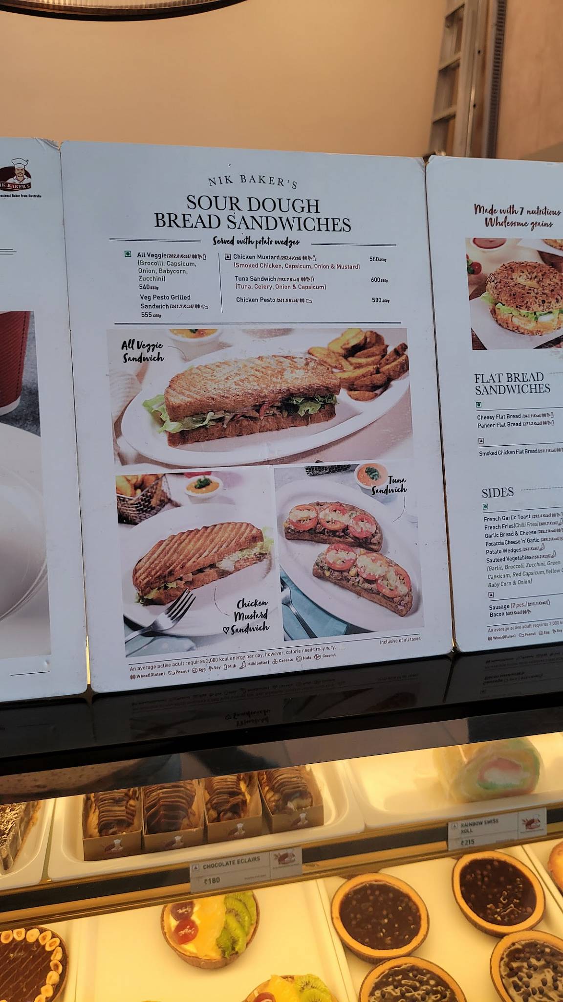 NIK BAKER'S menu