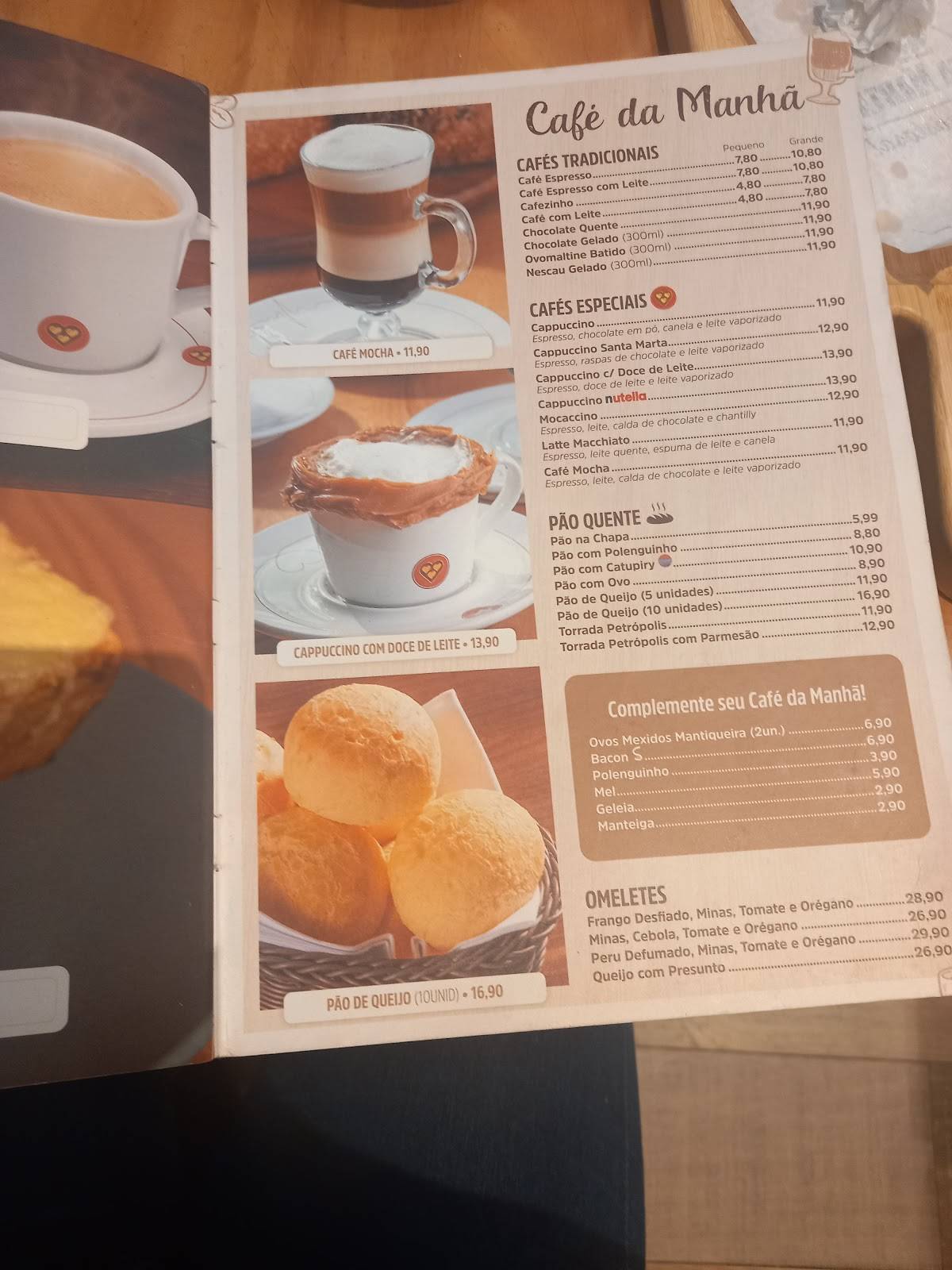 Padaria Santa Marta - Copacabana cardápio