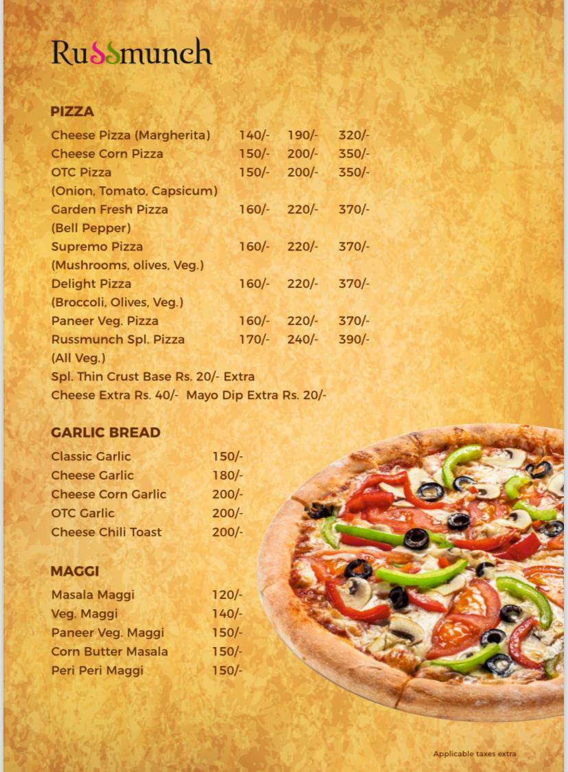 Cafe' Russmunch menu