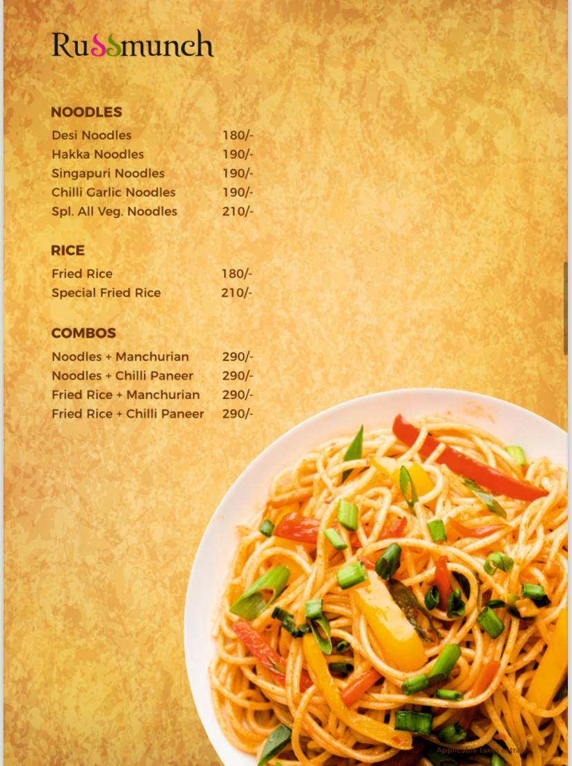 Cafe' Russmunch menu