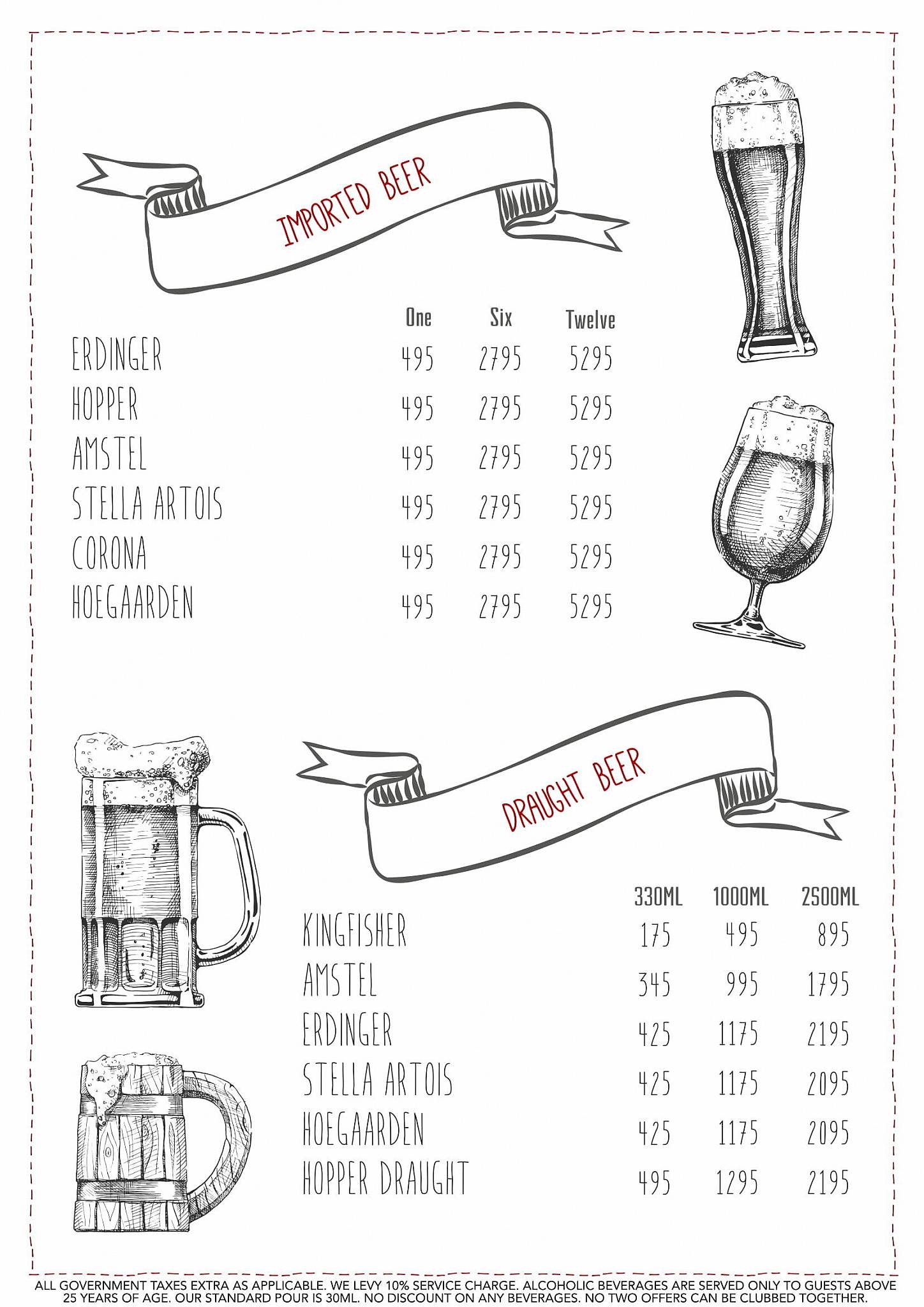 Warehouse Cafe menu
