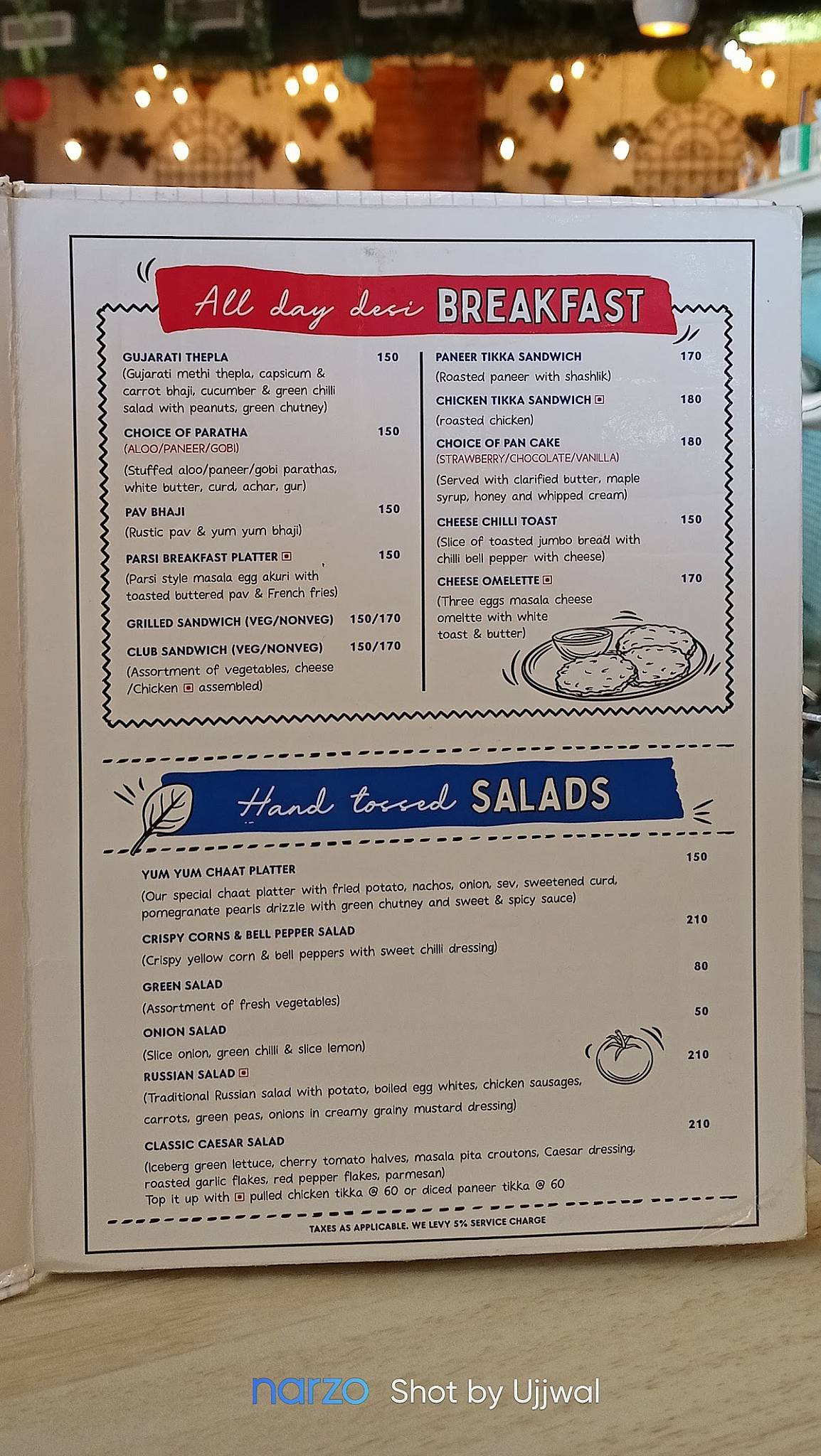 Cafe Yum Yum menu