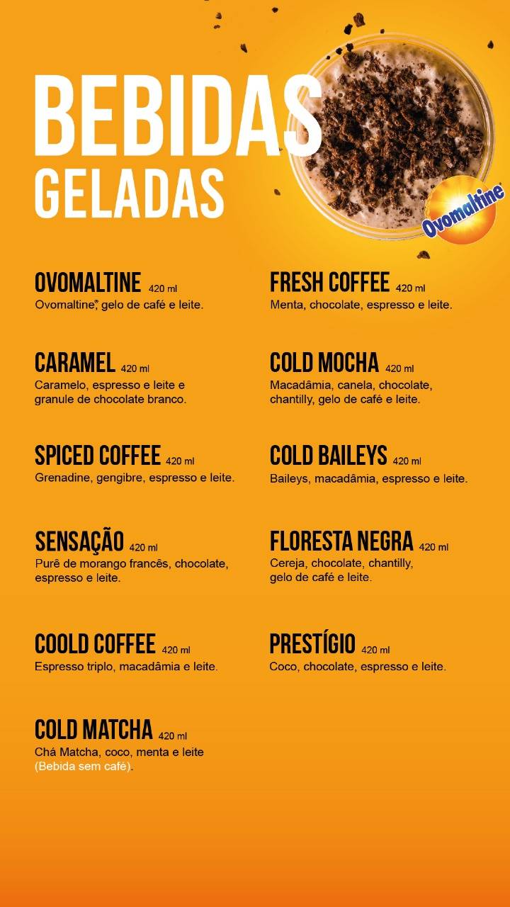 Cafeteria Mais1 Café - Sorocaba Centro cardápio