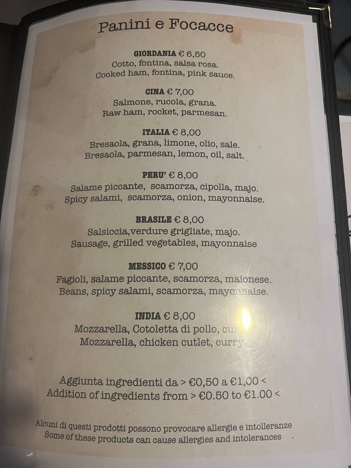 Menu di BarLume 