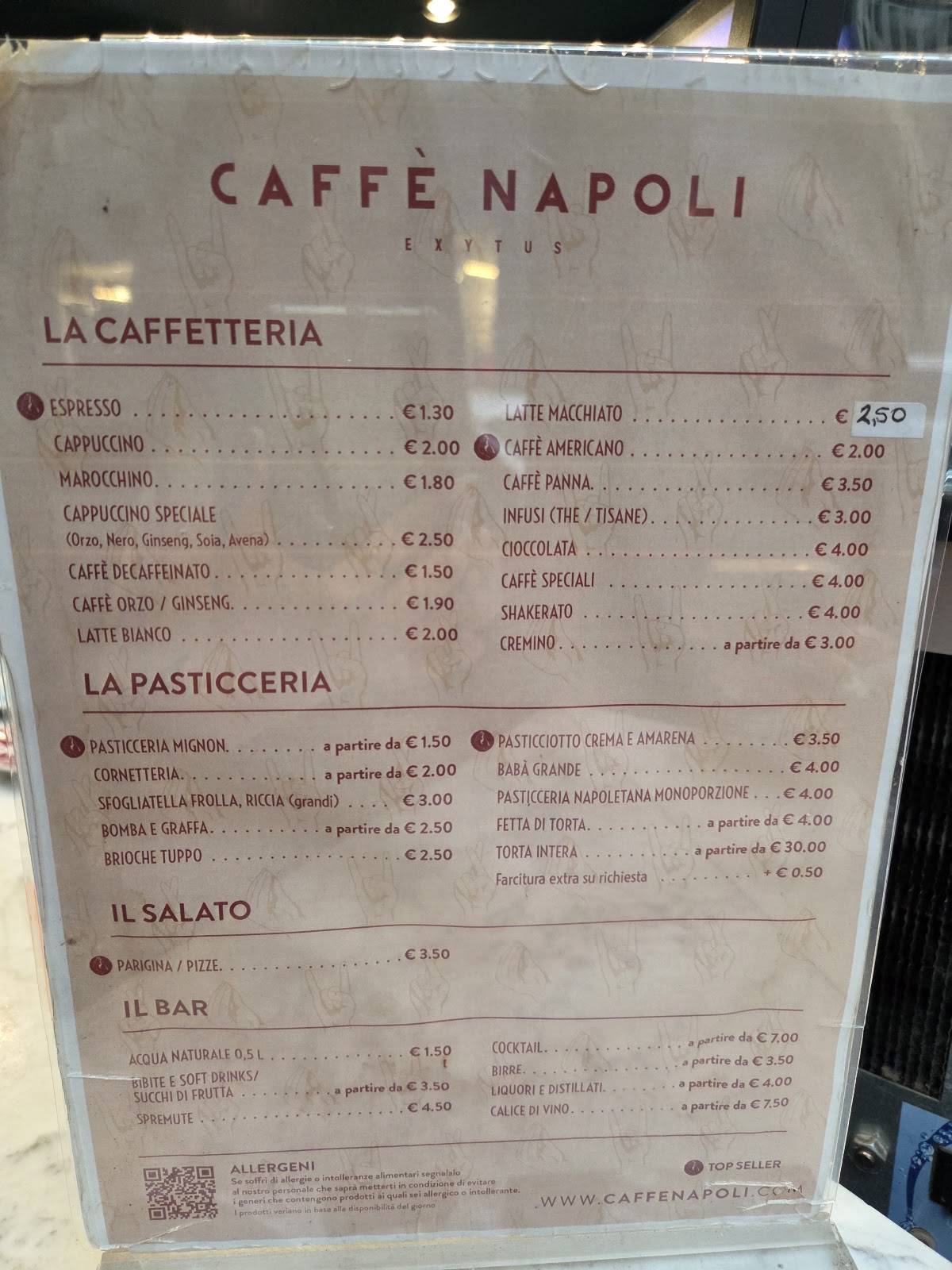 Menu di Caffè Napoli - Duomo 