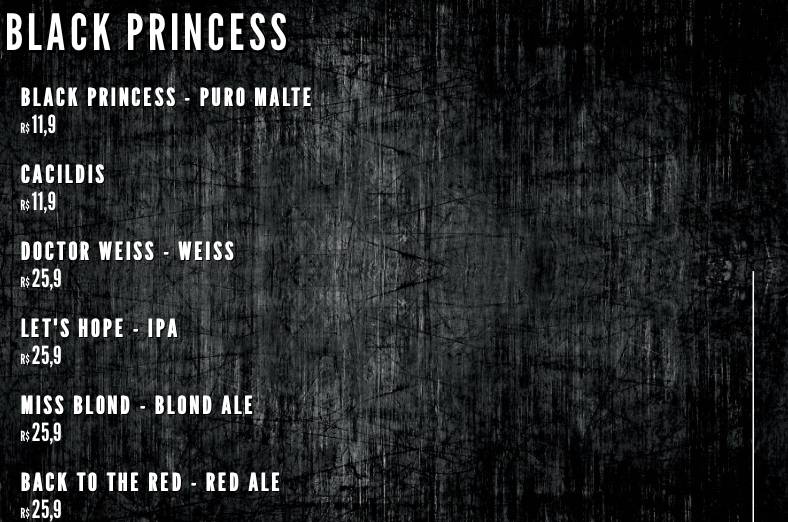 Calabouço Heavy & Rock Bar cardápio