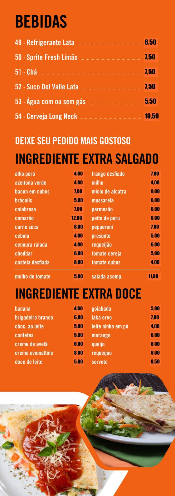 CREPERIA do Cambuí cardápio