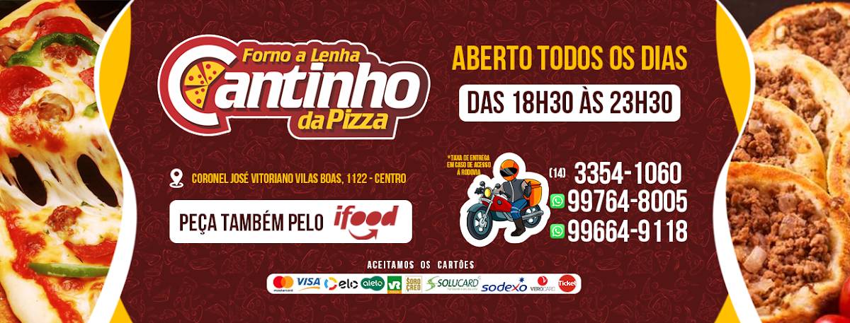 Cantinho da Pizza cardápio