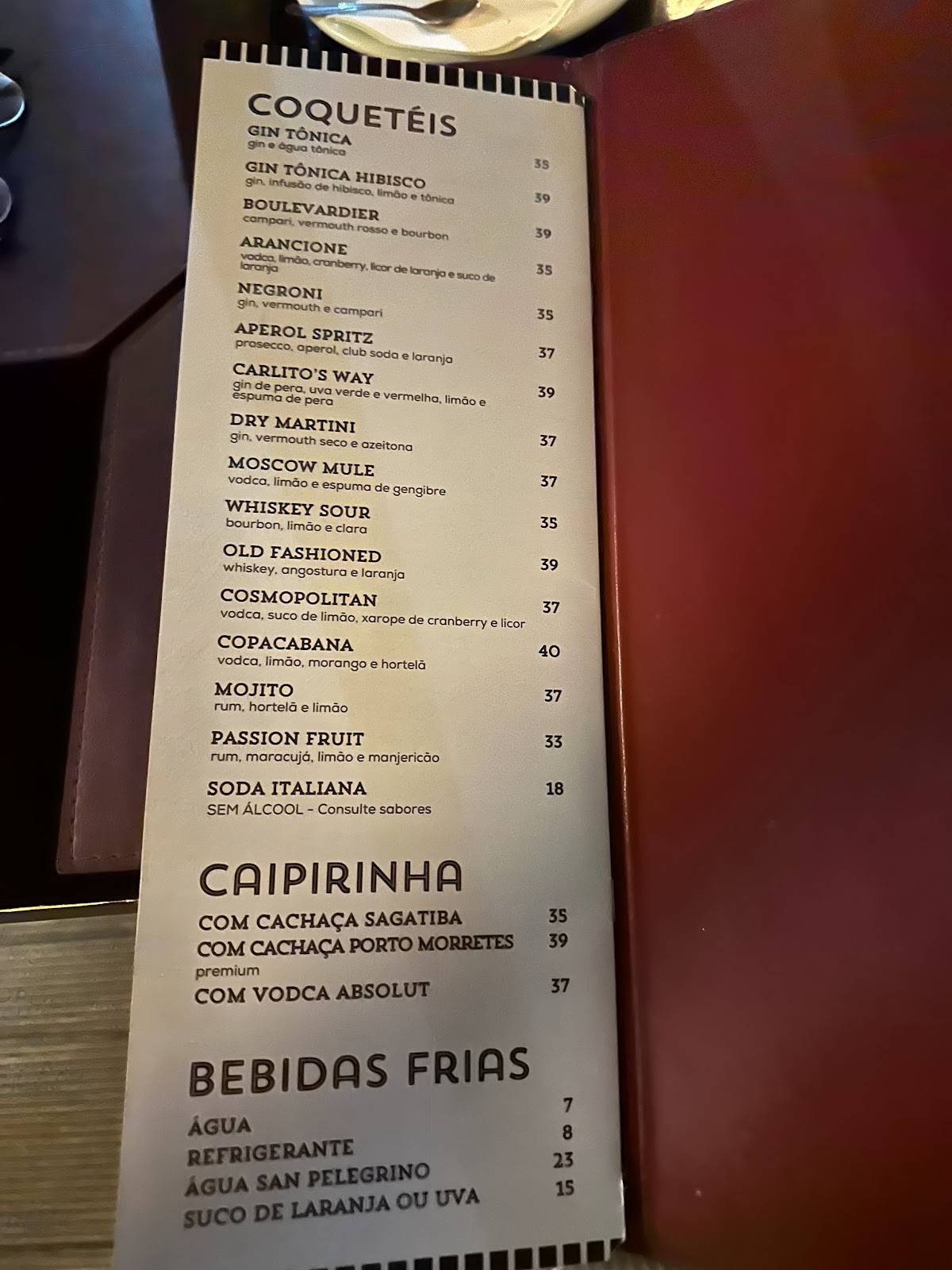 Carlo Ristorante cardápio