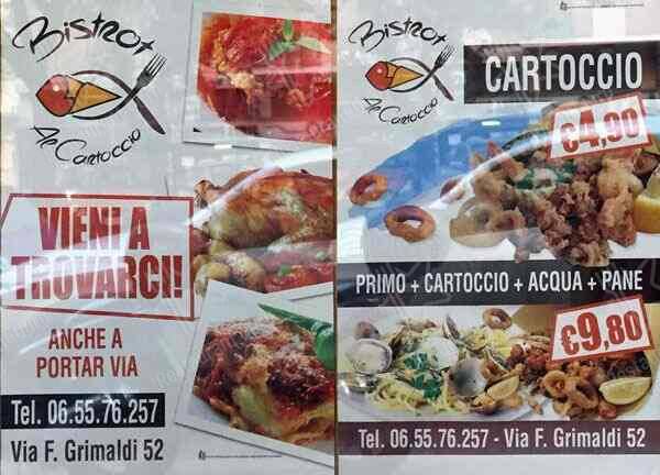 Menu di Bistrot Al Cartoccio 