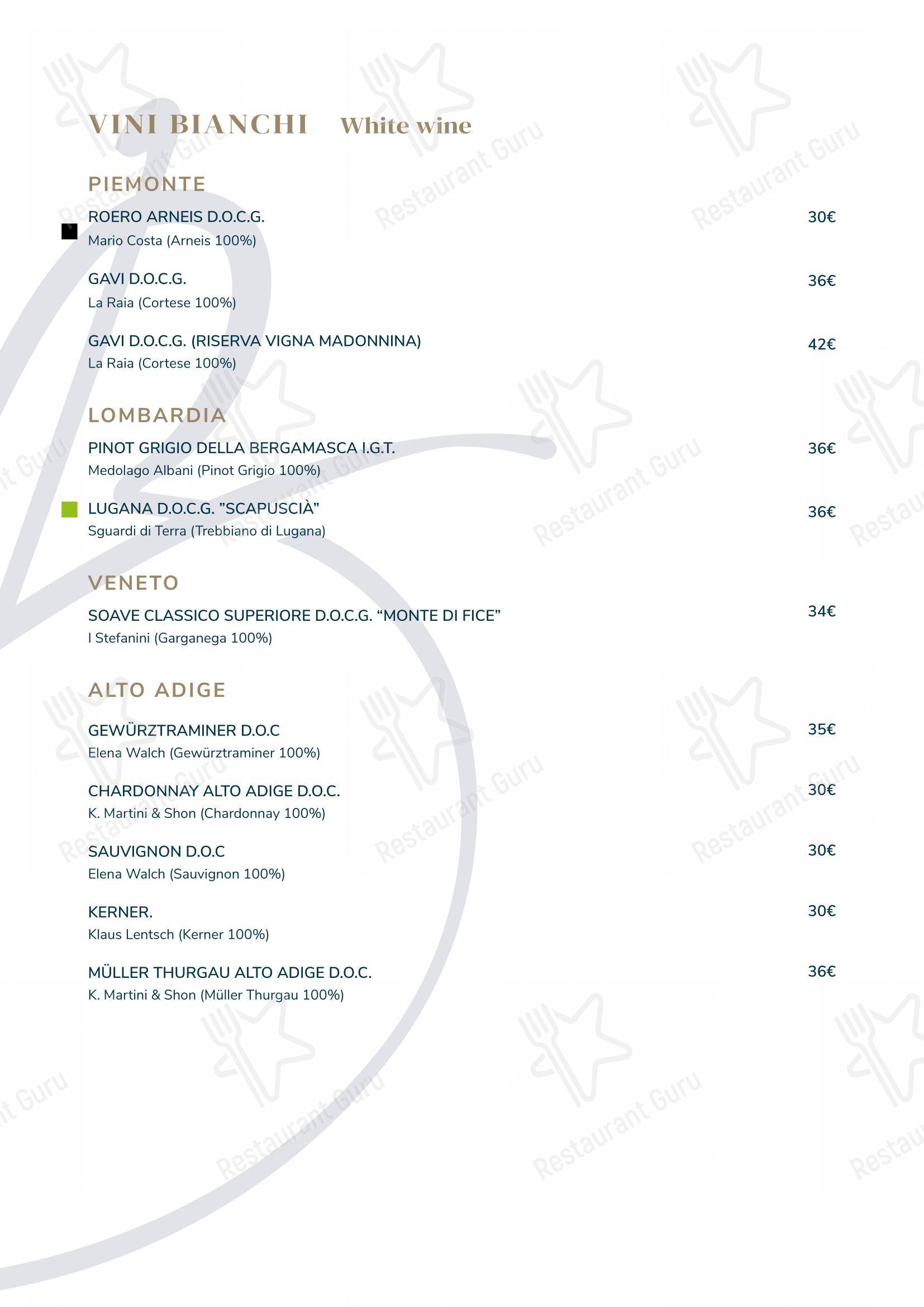 Menu bar per Casa Bi Restaurant ristorante
