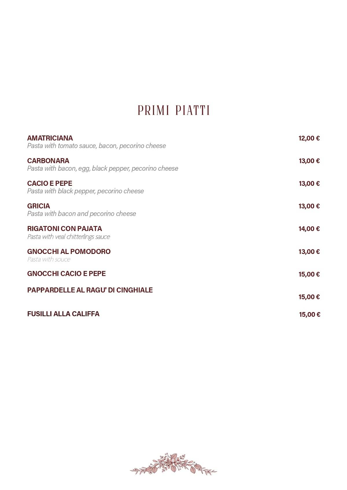Menu di Casa Sceppa 