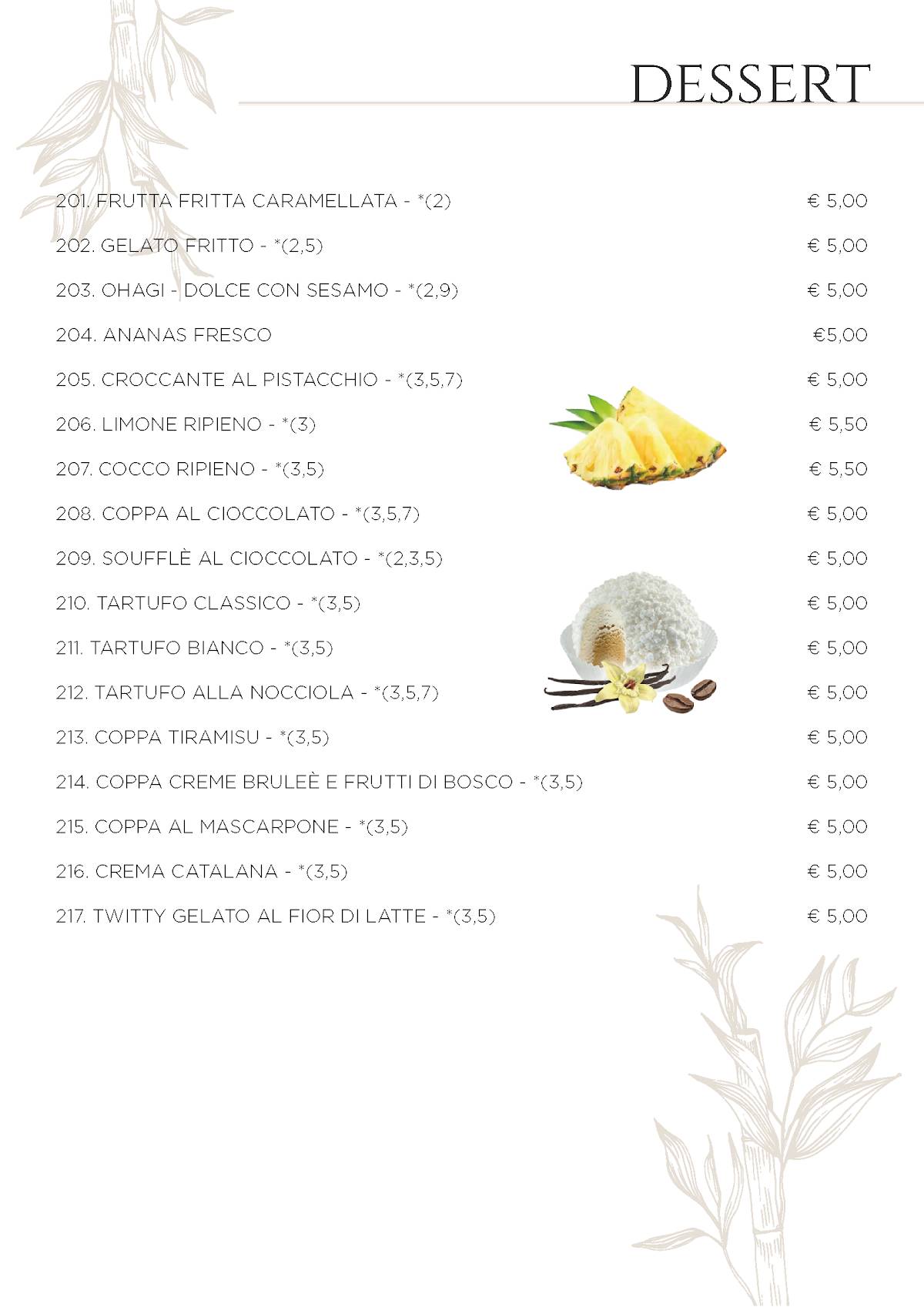 Menu di Ristorante Orientale Huan 