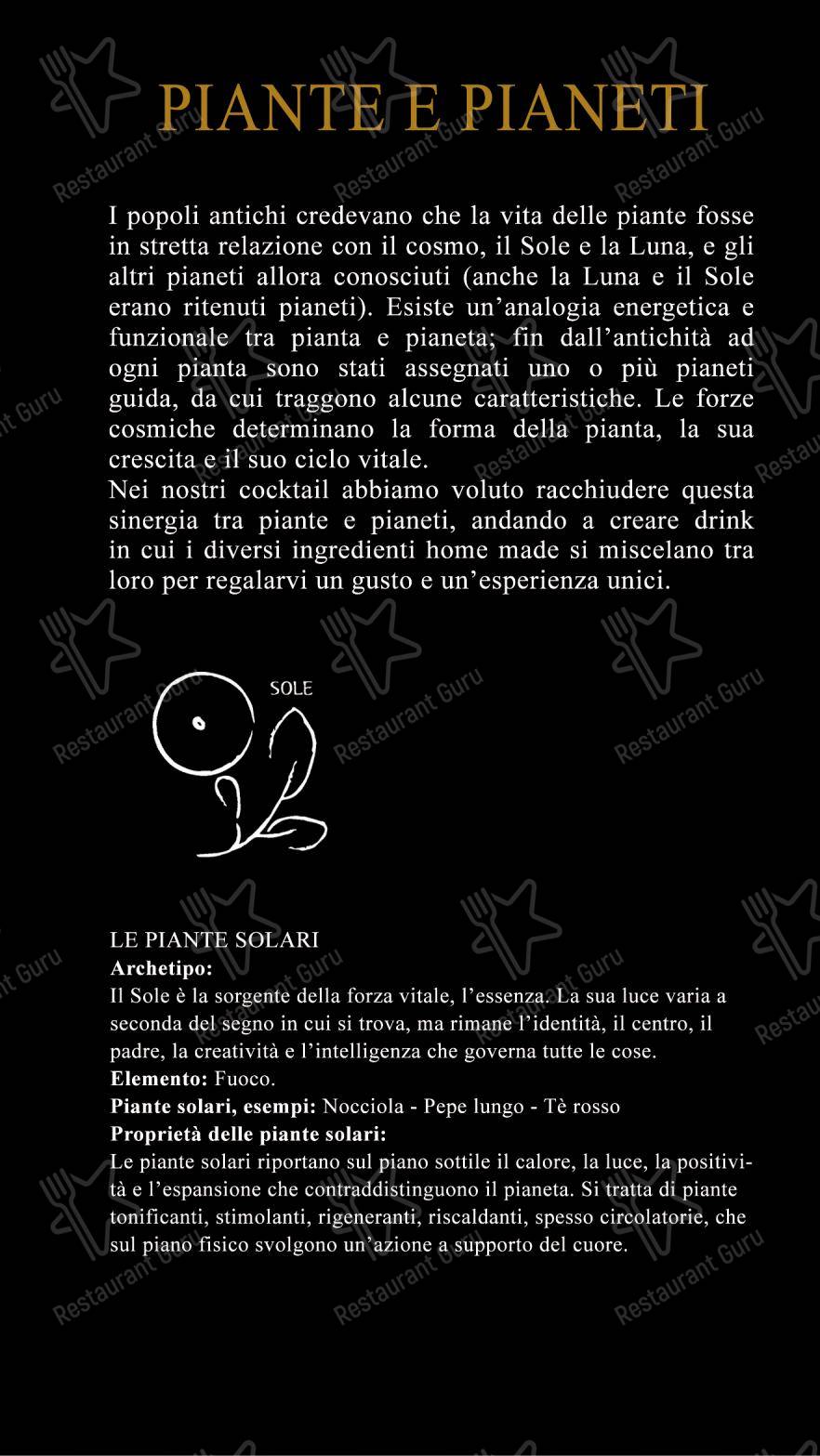 MOON in Catania - Menu