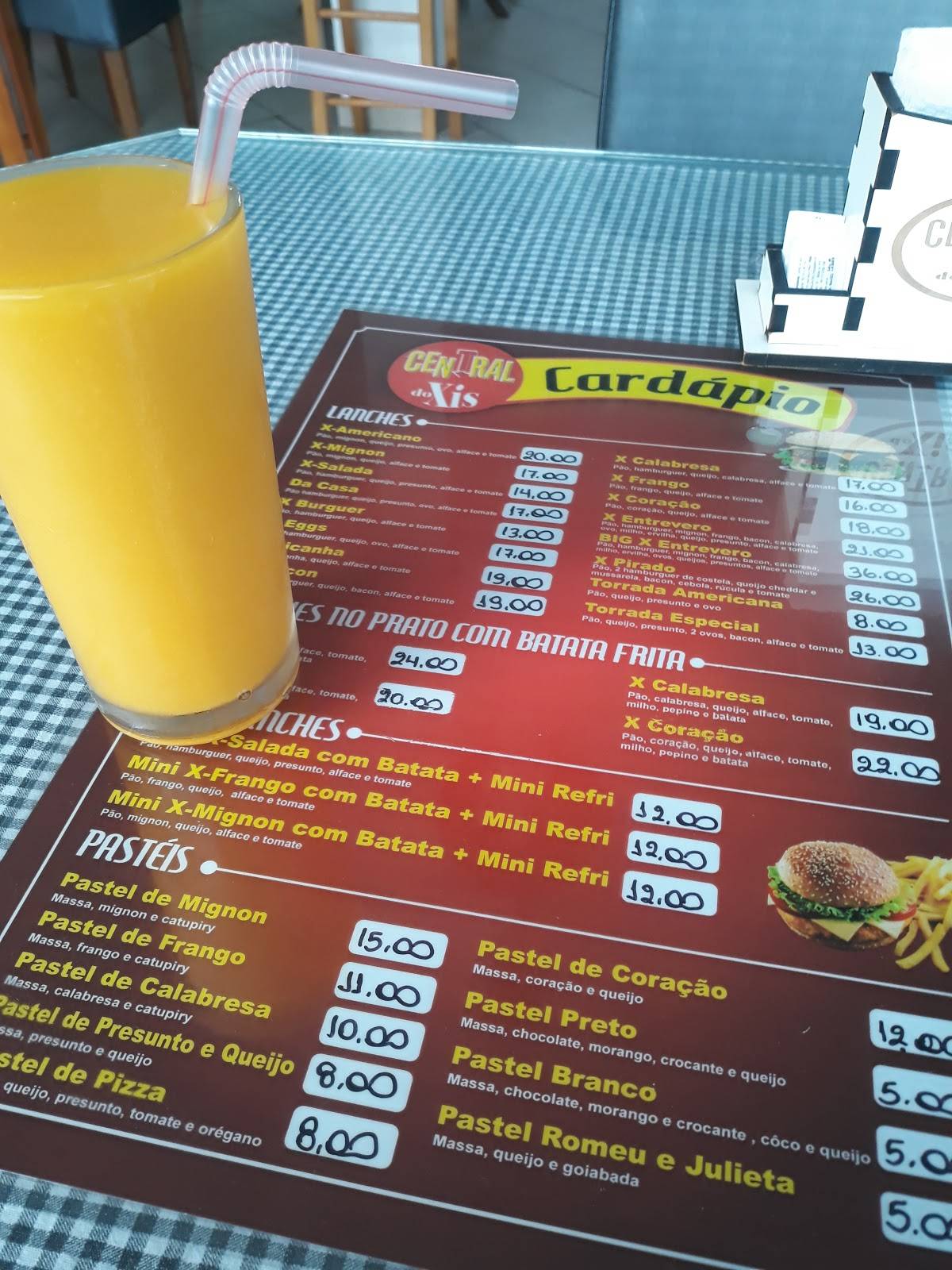 Central do Xis - Chapecó cardápio